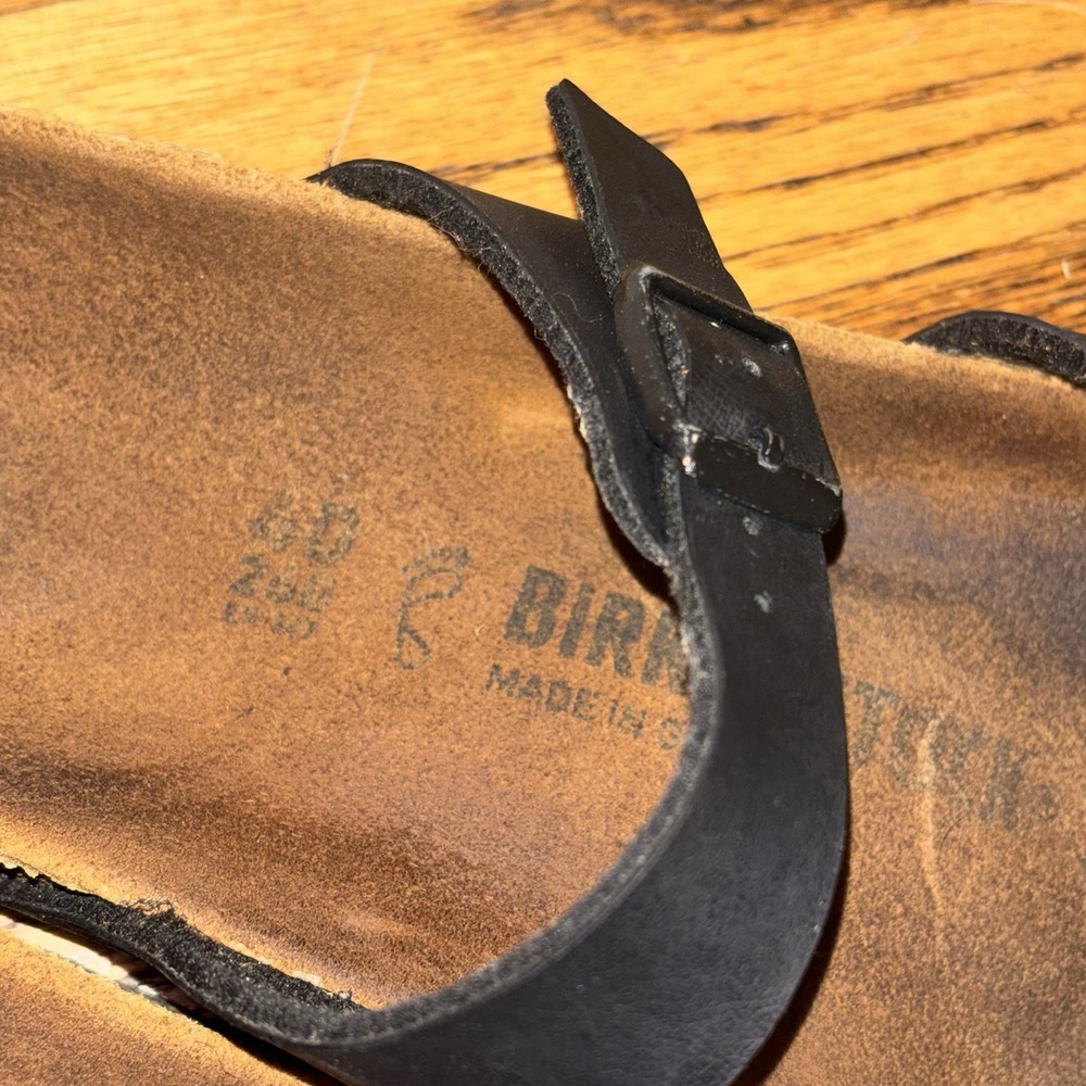 Birkenstock Mayari Black Birko-Flor Toe Loop Sandals Womens 40 L9 M7 - Picture 13 of 13